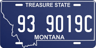 MT license plate 939019C