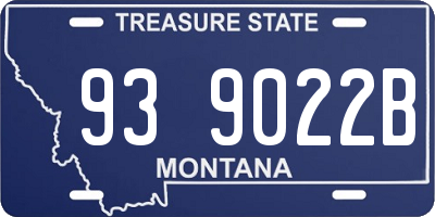 MT license plate 939022B