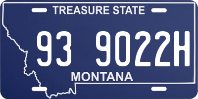 MT license plate 939022H