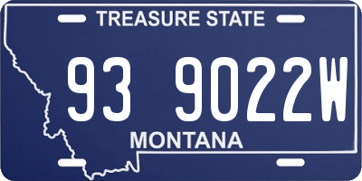 MT license plate 939022W
