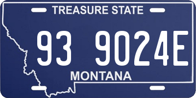 MT license plate 939024E
