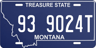 MT license plate 939024T