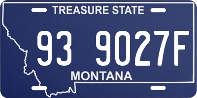 MT license plate 939027F