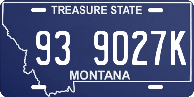 MT license plate 939027K