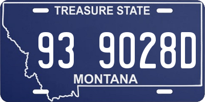 MT license plate 939028D