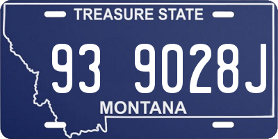 MT license plate 939028J