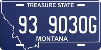 MT license plate 939030G