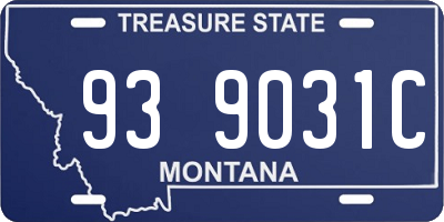 MT license plate 939031C