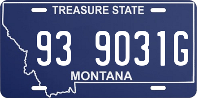 MT license plate 939031G