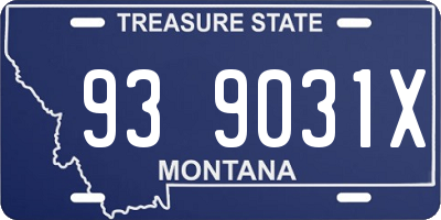 MT license plate 939031X