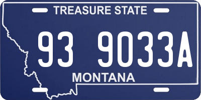 MT license plate 939033A