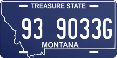 MT license plate 939033G