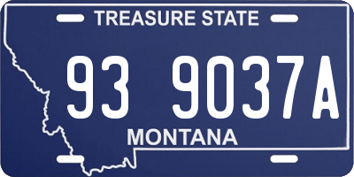 MT license plate 939037A