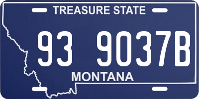 MT license plate 939037B