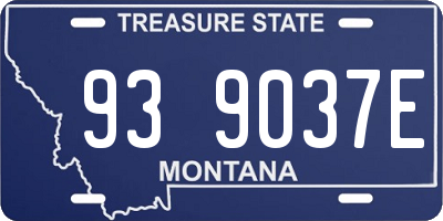 MT license plate 939037E