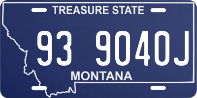 MT license plate 939040J