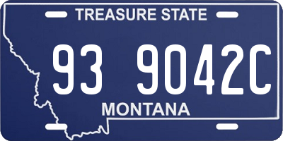 MT license plate 939042C