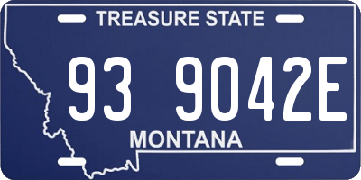 MT license plate 939042E