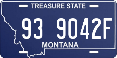 MT license plate 939042F