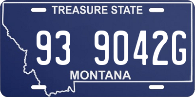 MT license plate 939042G