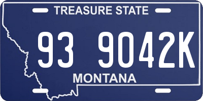 MT license plate 939042K