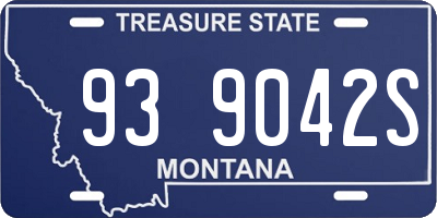 MT license plate 939042S