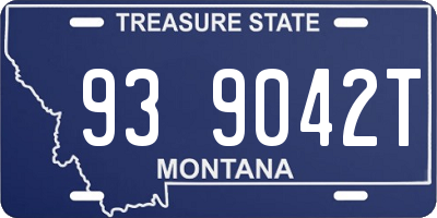 MT license plate 939042T