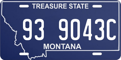 MT license plate 939043C