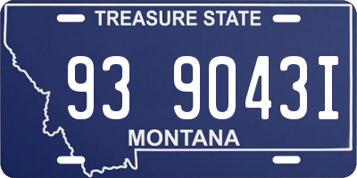 MT license plate 939043I