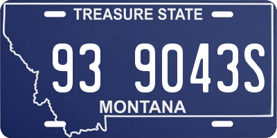 MT license plate 939043S