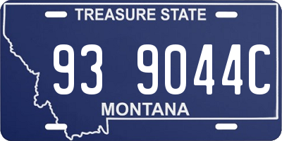 MT license plate 939044C