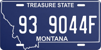 MT license plate 939044F