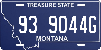 MT license plate 939044G