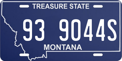 MT license plate 939044S