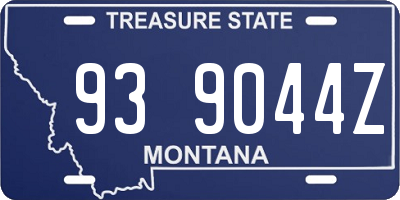 MT license plate 939044Z