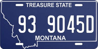 MT license plate 939045D