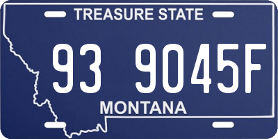 MT license plate 939045F