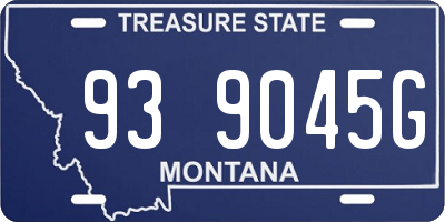 MT license plate 939045G