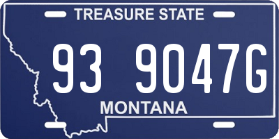 MT license plate 939047G