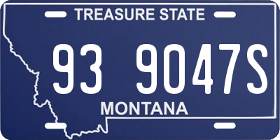 MT license plate 939047S