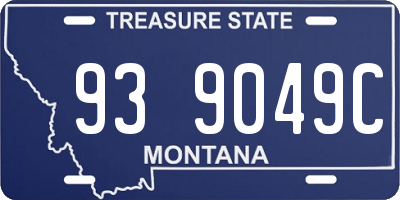 MT license plate 939049C