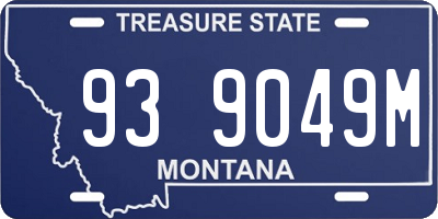 MT license plate 939049M