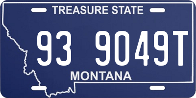 MT license plate 939049T