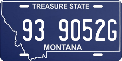 MT license plate 939052G