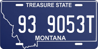 MT license plate 939053T