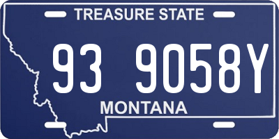 MT license plate 939058Y