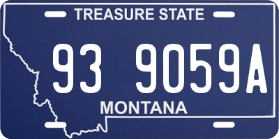 MT license plate 939059A