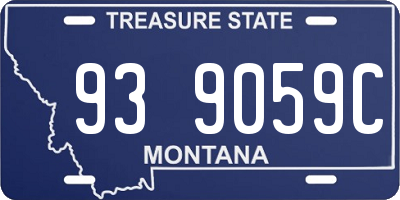 MT license plate 939059C