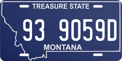 MT license plate 939059D