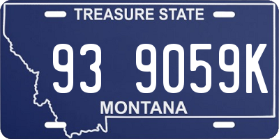 MT license plate 939059K